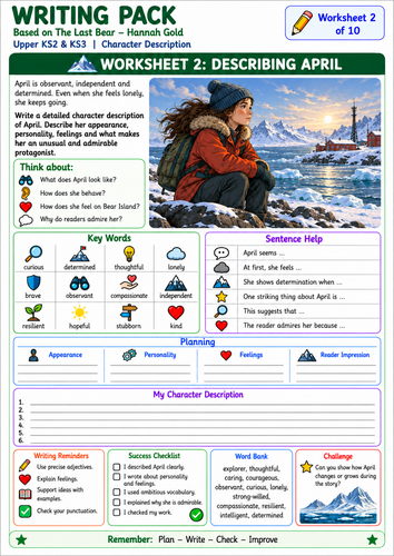 The Last Bear Writing Pack | 10 Differentiated Tasks | SEN-Friendly