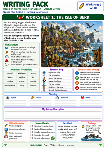 How to Train Your Dragon Writing Pack | KS3 English | SEN-Friendly Resources