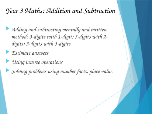 Year 3 Addition and Subtraction Revision