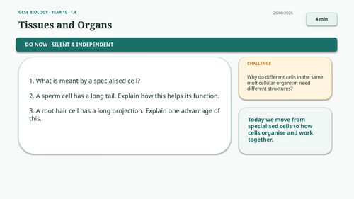 Oxford AQA iGCSE - Tissues and Organs