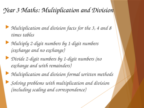 Year 3 Multiplication and Division Revision