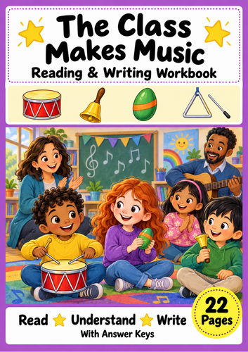 Classroom Music Reading Comprehension and Writing Workbook Grades 1-2