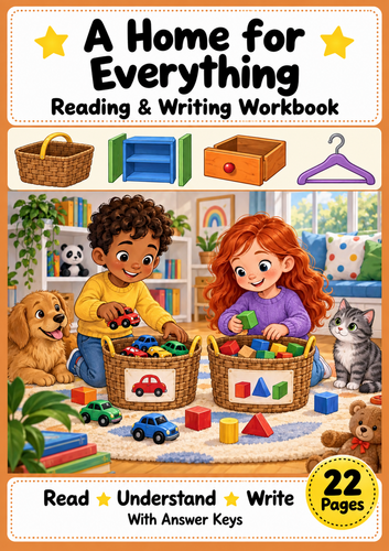 Organizing Objects Reading Comprehension and Writing Workbook Grades 1-2