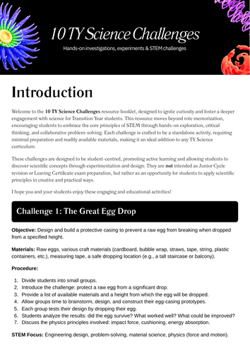 10 TY Science Challenges