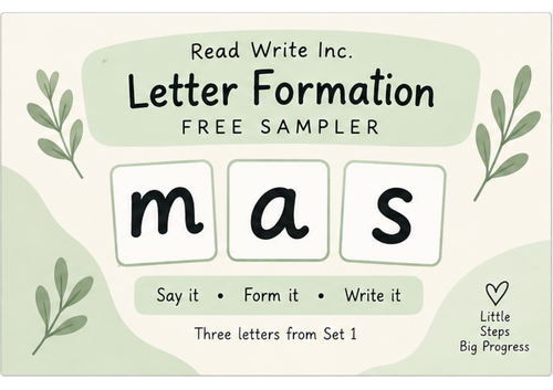 RWI Letter Formation Free Sampler | Set 1 Phonics Handwriting