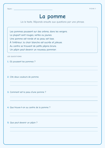 French Non-fiction Reading | 23 pp
