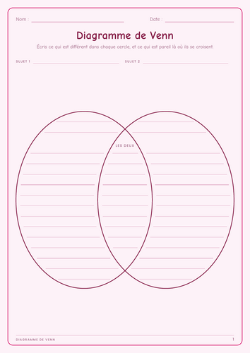 French Graphic Organisers | 8 pp