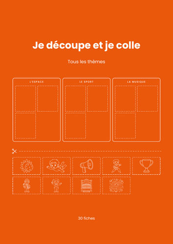 French Cut and Stick - 30 Worksheets | 47 pp