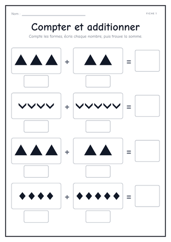 French Count and Add with Pictures | 23 pp