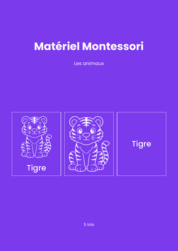 French Montessori Three-Part Cards | 26 pp