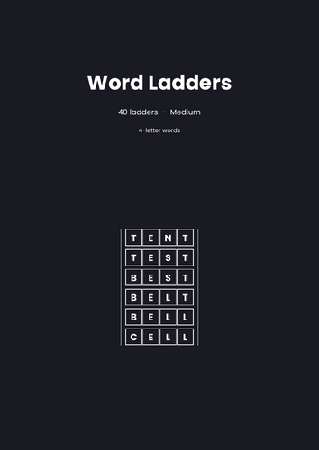 Word Ladders - 40 Puzzles | 18 No-Prep Sheets
