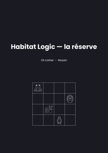 French Habitat Logic Puzzles | 29 Sheets