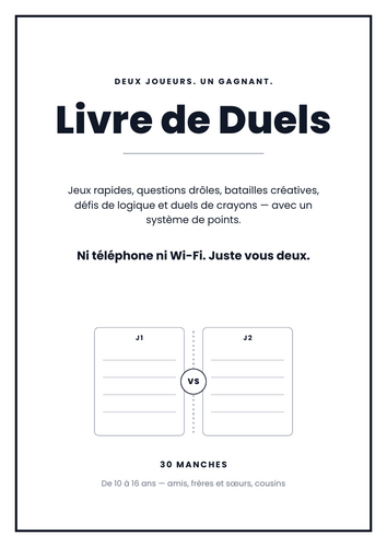 French Duel Book - 30 Rounds | 35 Sheets