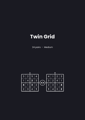 Twin Grid Logic Puzzles | 11 No-Prep Sheets