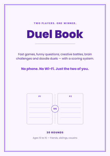 Duel Book - 30 Rounds | 35 No-Prep Sheets