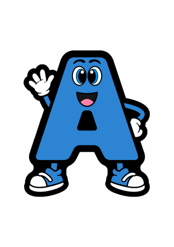 Blue Character Display Lettering Pack - Uppercase A–Z