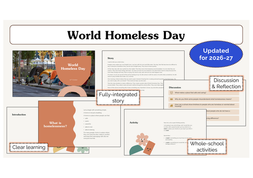 World Homeless Day Assembly | KS1 & KS2 | Updated for 2026-27