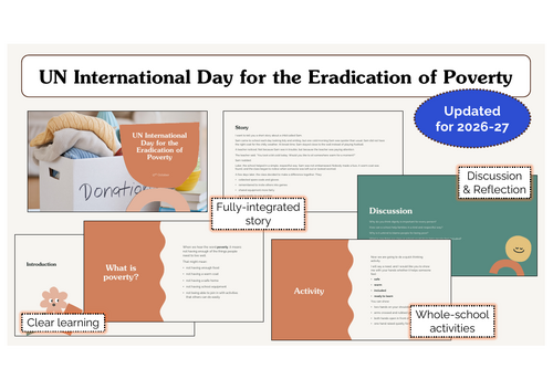UN International Day for the Eradication of Poverty Assembly | KS1 & KS2 | Updated for 2026-27