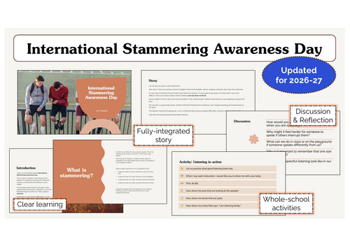 International Stammering Awareness Day Assembly | KS1 & KS2 | Updated for 2026-27