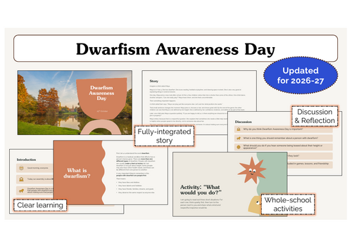 Dwarfism Awareness Day Assembly | KS1 & KS2 | Updated for 2026-27