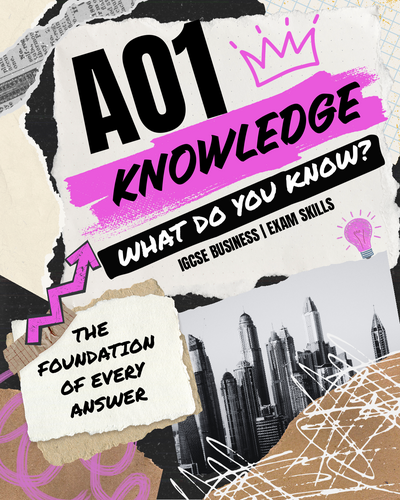 Cambridge IGCSE Business Exam Skills | AO1, AO2, AO3 & AO4 Student Guides | Free