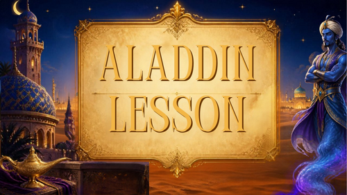Aladdin ESL/ELA PowerPoint Lesson for A2/B1 Level Students
