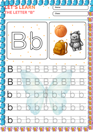 Letter B Tracing Page