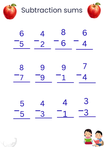 Subtraction Practice Worksheet - 1