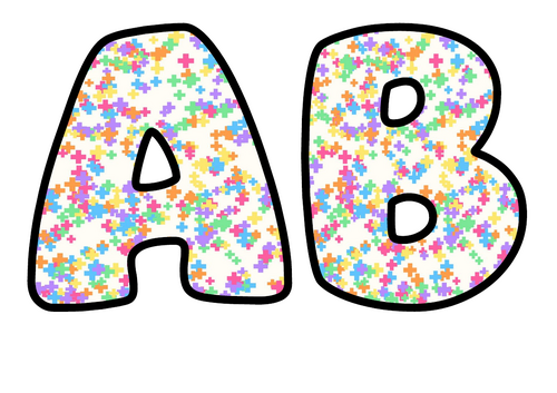 Candy Plus Confetti Bubble Letters | Patterned Bulletin Board Letters | Classroom Display Pack