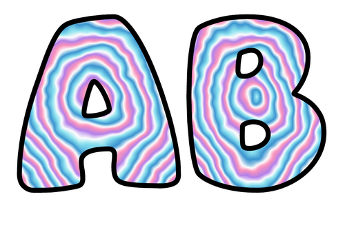 Agate Slice Bubble Letters | Nature Bulletin Board Letters | Classroom Display Pack