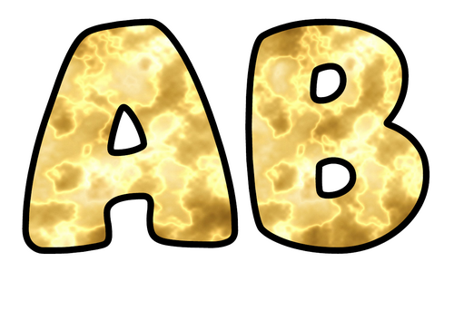 Gold Foil Bubble Letters | Metallic Bulletin Board Letters | Classroom Display Pack