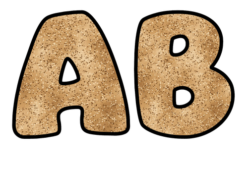 Corkboard Bubble Letters | Textured Bulletin Board Letters | Classroom Display Pack