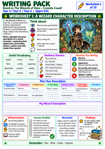 the wrizzards of once writing pack