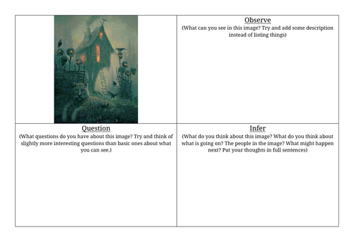 KS2 Inference Bundle | Picture & Text Observe, Question, Infer Activities