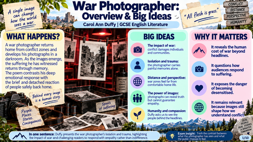 THE Photographer gcse poem