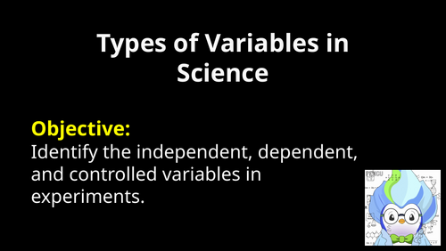 KS3 Variables in experiments