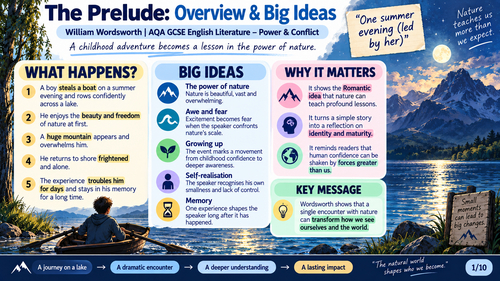 the prelude aqa poem english gcse