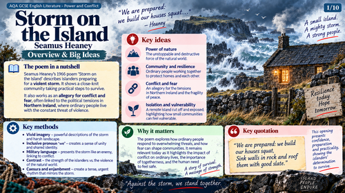 storm on the island gcse aqa english