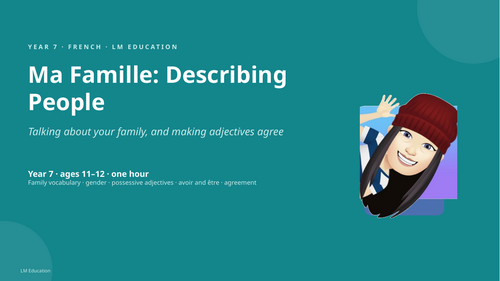Ma Famille: Describing People | Year 7 French PowerPoint Lesson