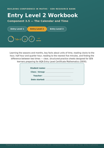 AQA 5930 Entry Level 2 Maths Bundle