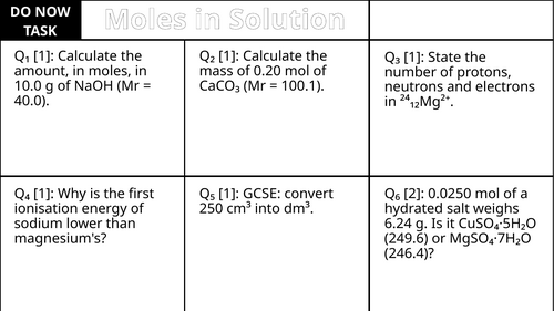 AQA A-Level Chemistry: Moles in Solution - Concentration, Dilution & Standard Solutions (3.1.2)