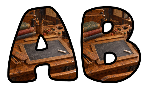 Victorian Schoolroom Bubble Letters | Bulletin Board Letters | A-Z and 0-9