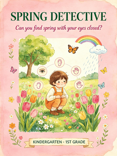 Spring Five Senses Detective Science Activity K-1