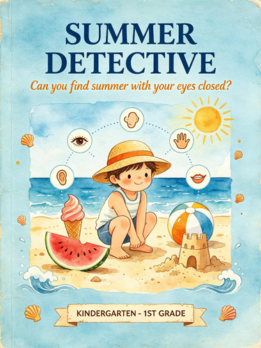 Summer Five Senses Detective Science Activity K-1