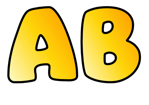 Sunbeam Bubble Letters | Bulletin Board Letters | Printable A-Z and 0-9