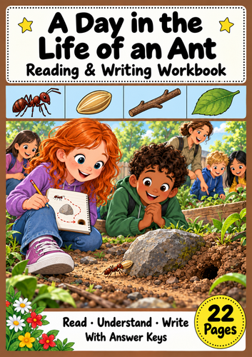 Life of an Ant Reading and Writing Workbook Grades 1-2
