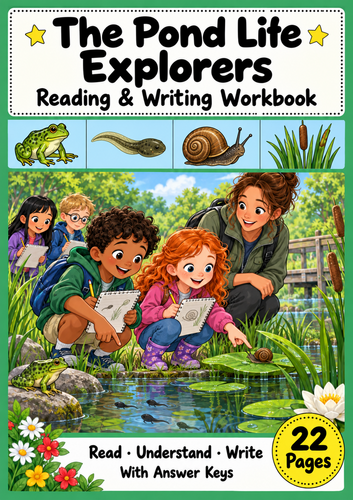 Pond Life Explorers Reading and Writing Workbook Grades 1-2