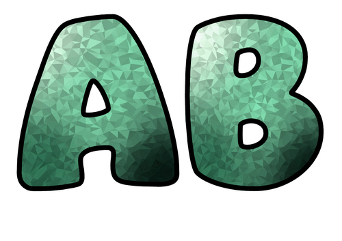 Jungle Low Poly Mosaic Display Lettering | Bubble Letters A-Z and 0-9 | Classroom Decor