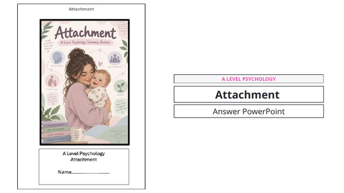 A Level Psychology: Attachment Summary booklet