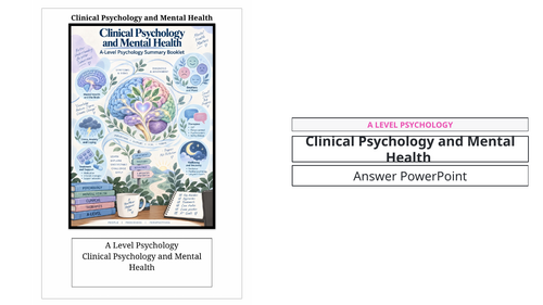 A Level Psychology: Clinical Psychology and Mental Health Summary booklet